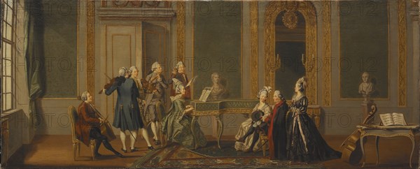 Gustavian Style Interior with a Musical Party, 1779.