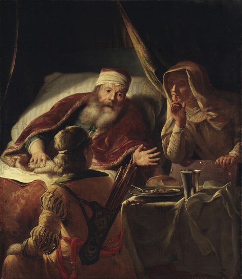 Isaac blessing Jacob.