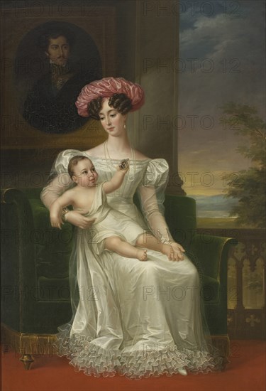 Portrait of Joséphine of Leuchtenberg (1807-1876), Queen of Sweden and Norway, 1826.