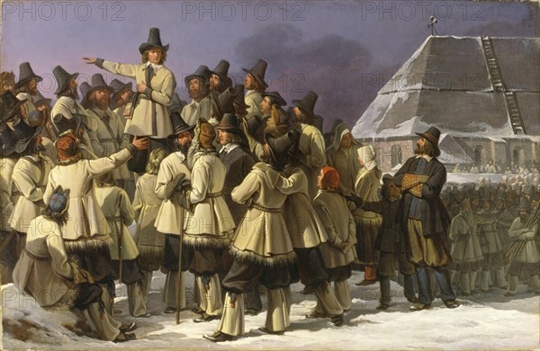 King Gustav Vasa of Sweden Addressing Men from Dalarna in Mora, 1836.