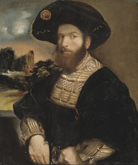 Portrait of a Man Wearing a Black Beret, ca 1530.