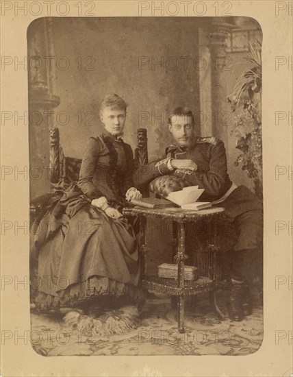 Grand Duke Constantine Constantinovich of Russia (1858-1915) and Grand Duchess Elizaveta Mavrikievna