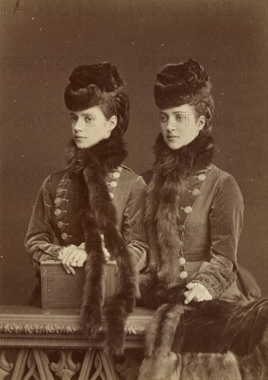 Tsesarevna Maria Feodorovna (1847-1928), later Empress of Russia, and the Princess of Wales (1844-19