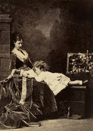 Grand Duchess Maria Fyodorovna with son, Nicholas Alexandrovich, 1872.