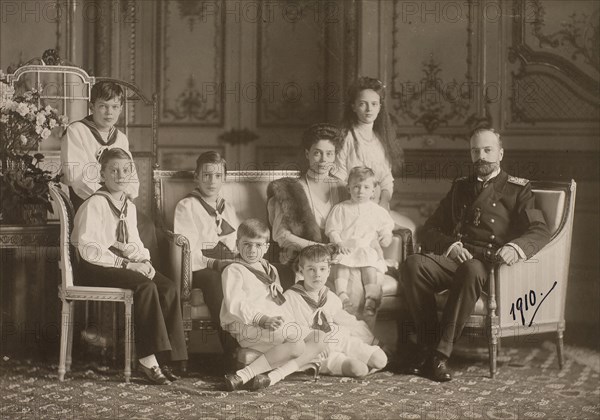 Grand Duchess Xenia Alexandrovna (1875-1960) with her husband Grand Duke Alexander Mikhailovich (186