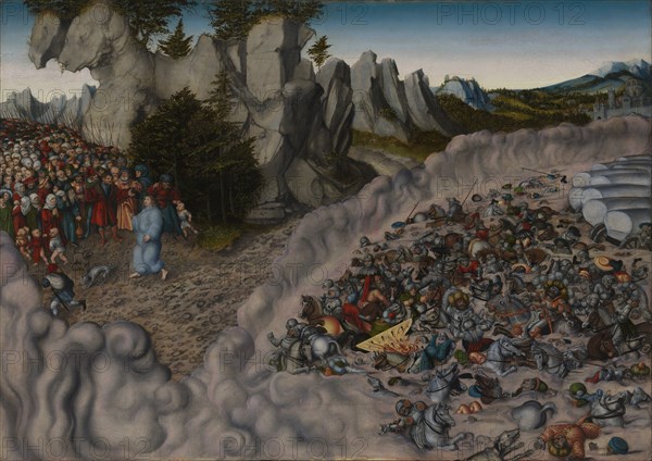 The Crossing of the Red Sea (Pharaoh's Hosts engulfed in the Red Sea), 1530.