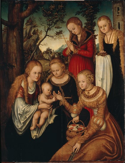 The Virgin and Child with Saints Catherine, Dorothy, Margaret and Barbara (so-called Marriage of St