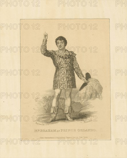 John Braham (1774-1856) as Prince Orlando, 1828.