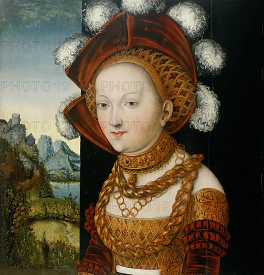 A finely dressed young Lady, ca 1530.