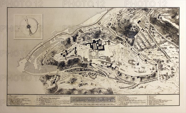 General plan of the Fortress of the Alhambra, 1770.