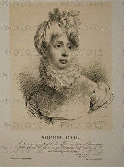 Portrait of the singer and composer Edmée Sophie Gail (1775-1819), 1819.