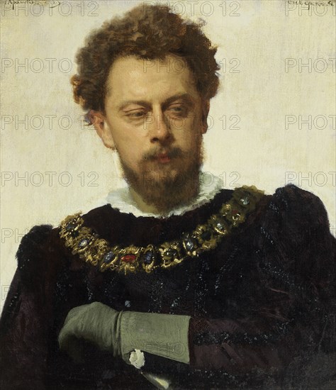 Alexander Lensky (1847-1908) as Petruchio in the comedy The Taming of the Shrew by William Shakespea