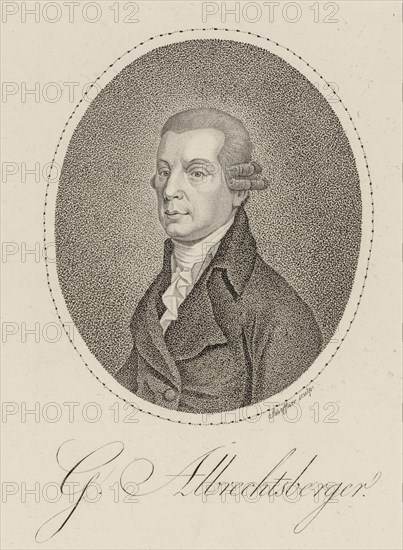 Portrait of the composer Johann Georg Albrechtsberger (1736-1809), c. 1800.