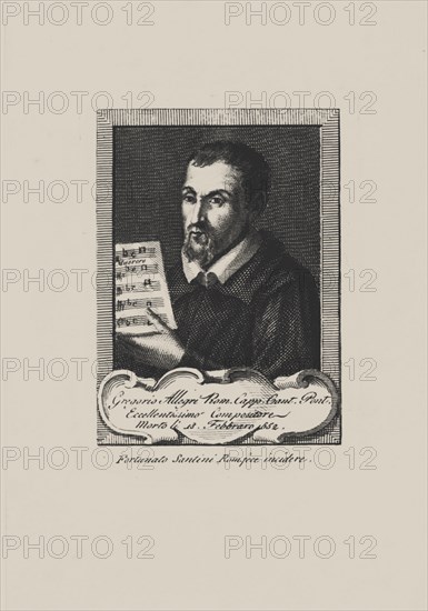 Portrait of the composer Gregorio Allegri (1582-1652).