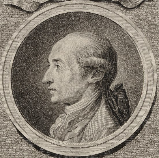 Portrait of the composer Johann André (1741-1799), 1780.