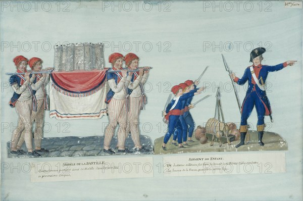 Model of the Bastille. Oath of Children, c. 1793.