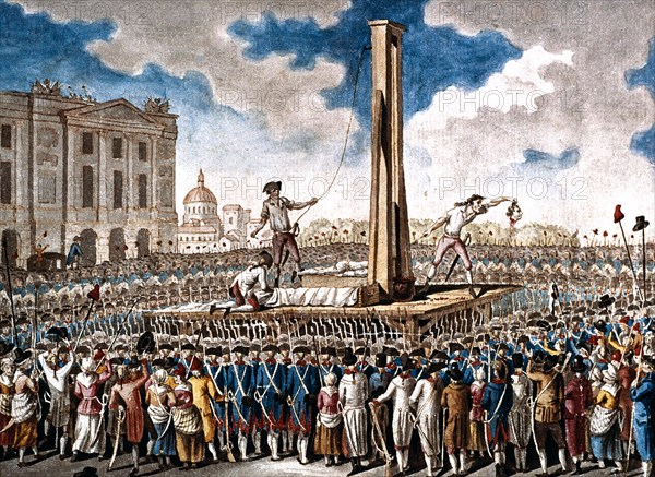 The Execution of Louis XVI in the Place de la Revolution on 21 January 1793, 1790s.