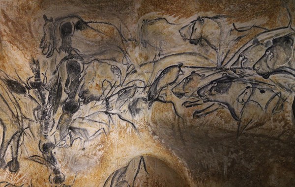 Painting in the Chauvet cave, 32,000-30,000 BC.