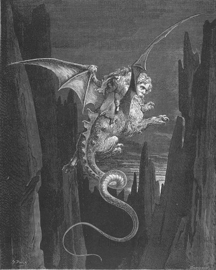 The Hell. Illustration to the Divine Comedy by Dante Alighieri, 1861.