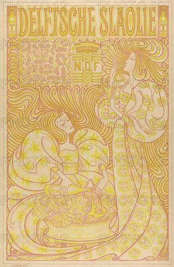 Poster for Loten van de Nationale tentoonstelling van vrouwenarbeid, 1898.