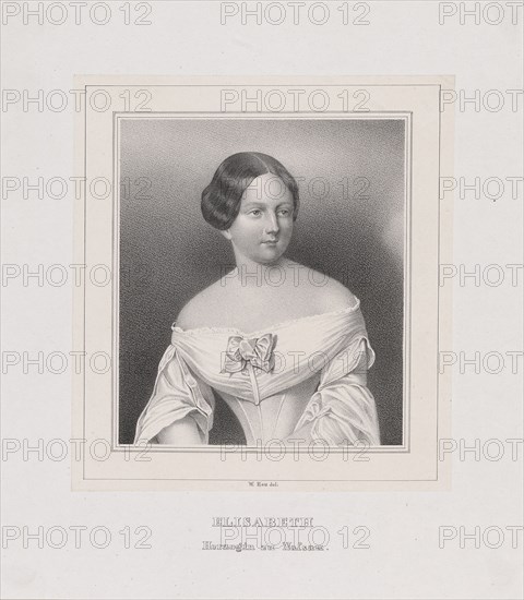 Grand Duchess Elizabeth Mikhailovna of Russia (1826-1845), Duchess of Nassau, ca 1844-1850.