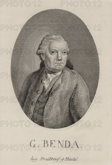 Portrait of the composer Georg Benda (1722-1795), Late 18th cent..