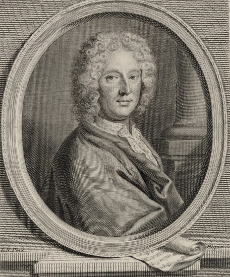 Portrait of the composer Nicolas Bernier (1665-1734), 1740.