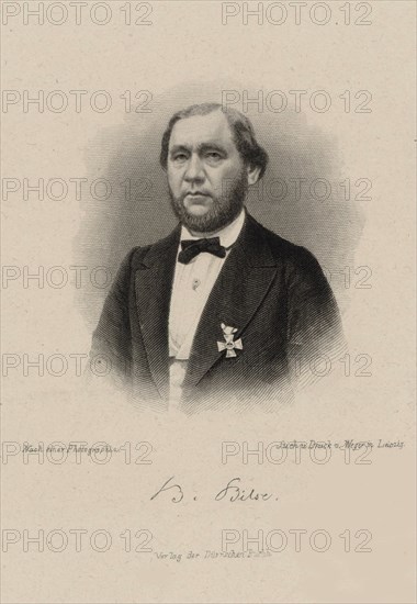 Portrait of the composer Benjamin Bilse (1816-1902), 1870.