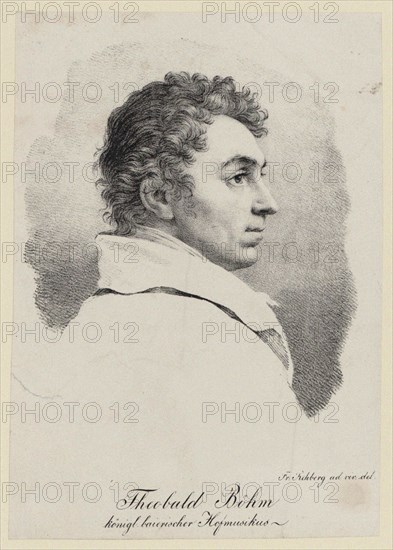 Portrait of the composer Theobald Böhm (1794-1881), 1825.