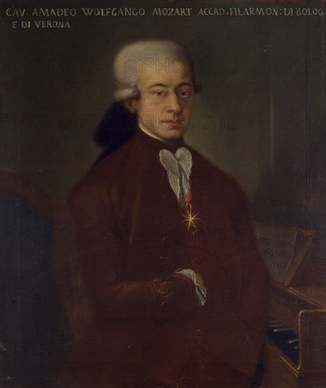 Portrait of the composer Wolfgang Amadeus Mozart (1756-1791), 1777.