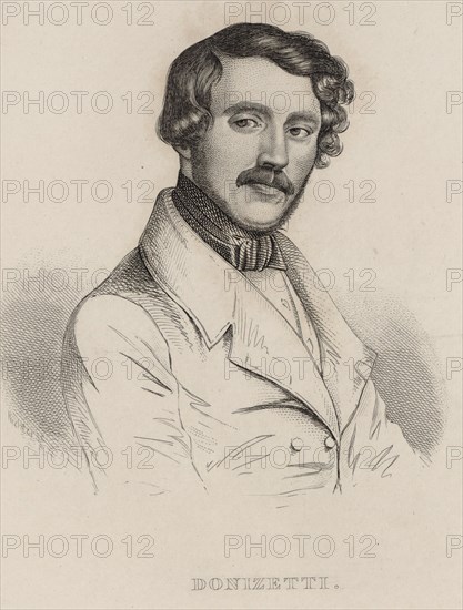 Portrait of the composer Gaetano Donizetti (1797-1848).