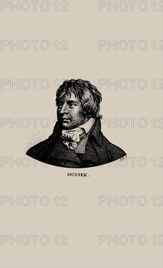 Portrait of the pianist and composer Johann Ladislaus Dussek (1760-1812).