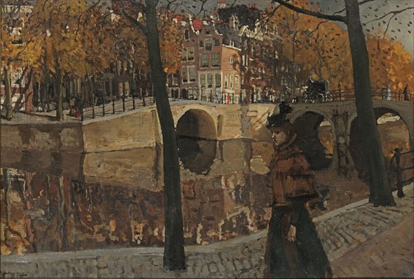 View of the Keizersgracht, corner Reguliersgracht in Amsterdam, 1895.