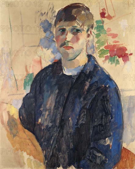 Self-portrait with blue blouse, 1914.