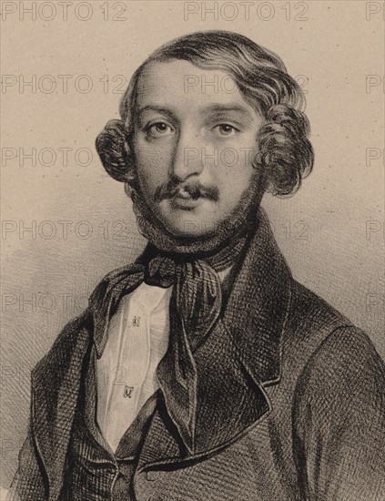 Portrait of the composer Heinrich Wilhelm Ernst (1814-1865), 1840.