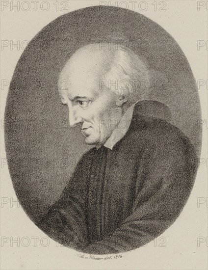 Portrait of the composer Karl Friedrich Christian Fasch (1736-1800), 1816.