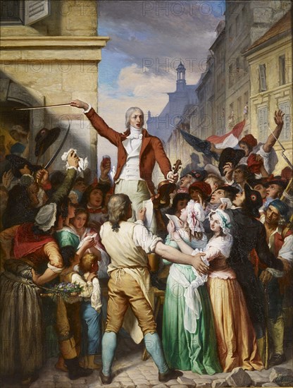 Méhul teaching patriotic songs to the people of Paris, 1870.