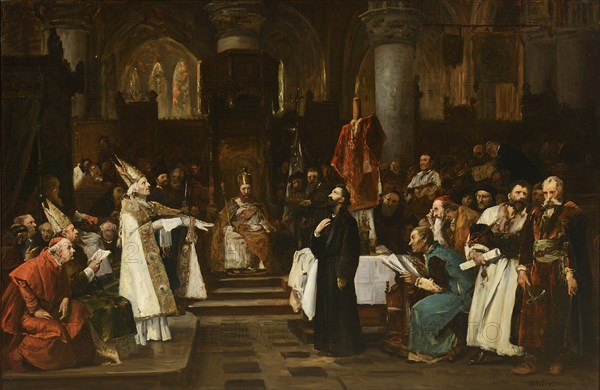 John Hus before Council of Constance, before 1882.
