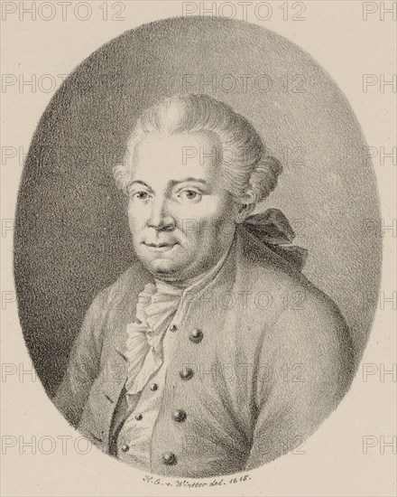 Portrait of the composer Florian Leopold Gassmann (1729-1774), 1815.