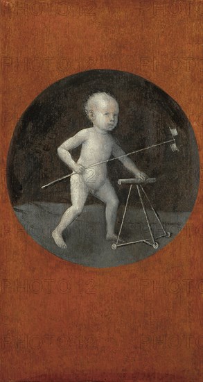 Child with Pinwheel and Toddler Chair. (Reverse of Christ Carrying the Cross), c. 1490.