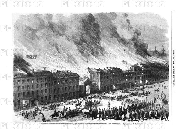 Fire in Saint Petersburg, May 1862, 1862.