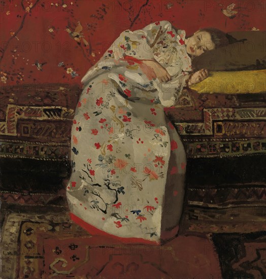 Girl in a White Kimono, ca 1894.