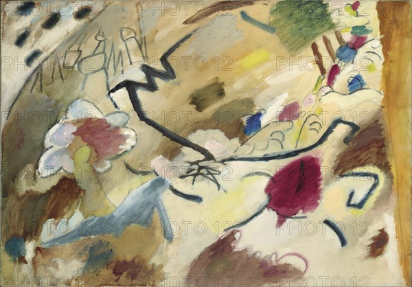 Improvisation with horses (Study for Improvisation 20), 1911.