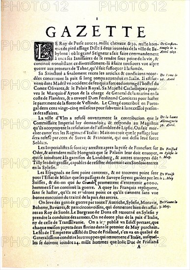 La Gazette (Gazette de France), 1631.