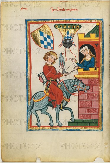 Leuthold of Seven (From the Codex Manesse), Between 1305 and 1340.