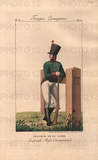 Light infantryman of the Preobrazhensky Regiment , 1816-1822 .