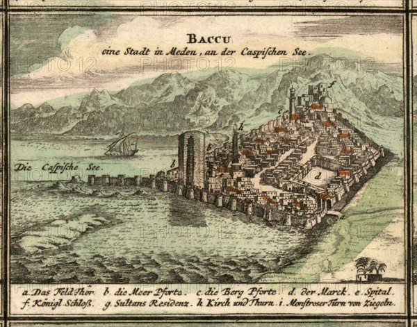 Map of Baku, 1762.