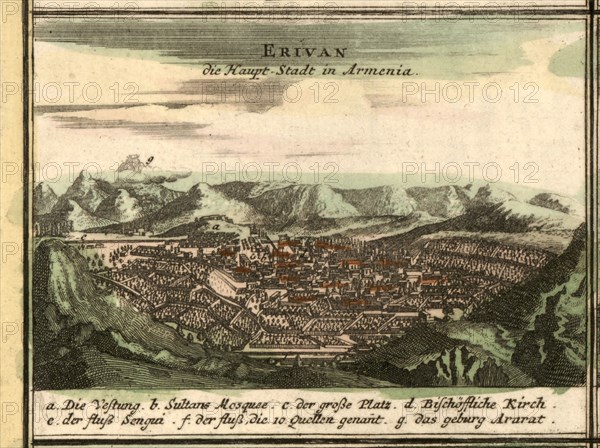 Map of Yerevan , 1762.