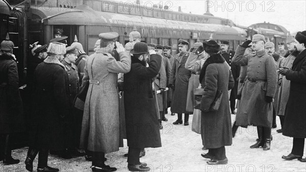 Meeting of Russian and Austro-Hungarian Military Officers in Brest-Litovsk, 1918, 1918.