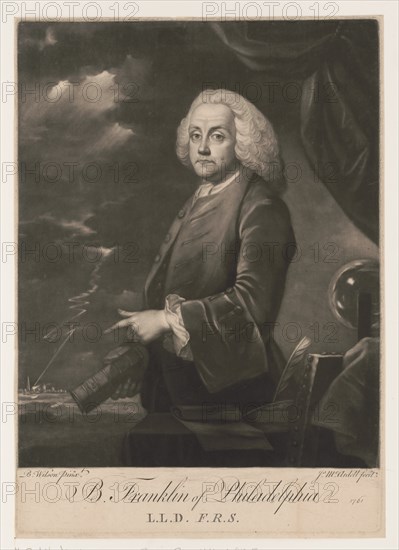 Portrait of Benjamin Franklin , 1761.